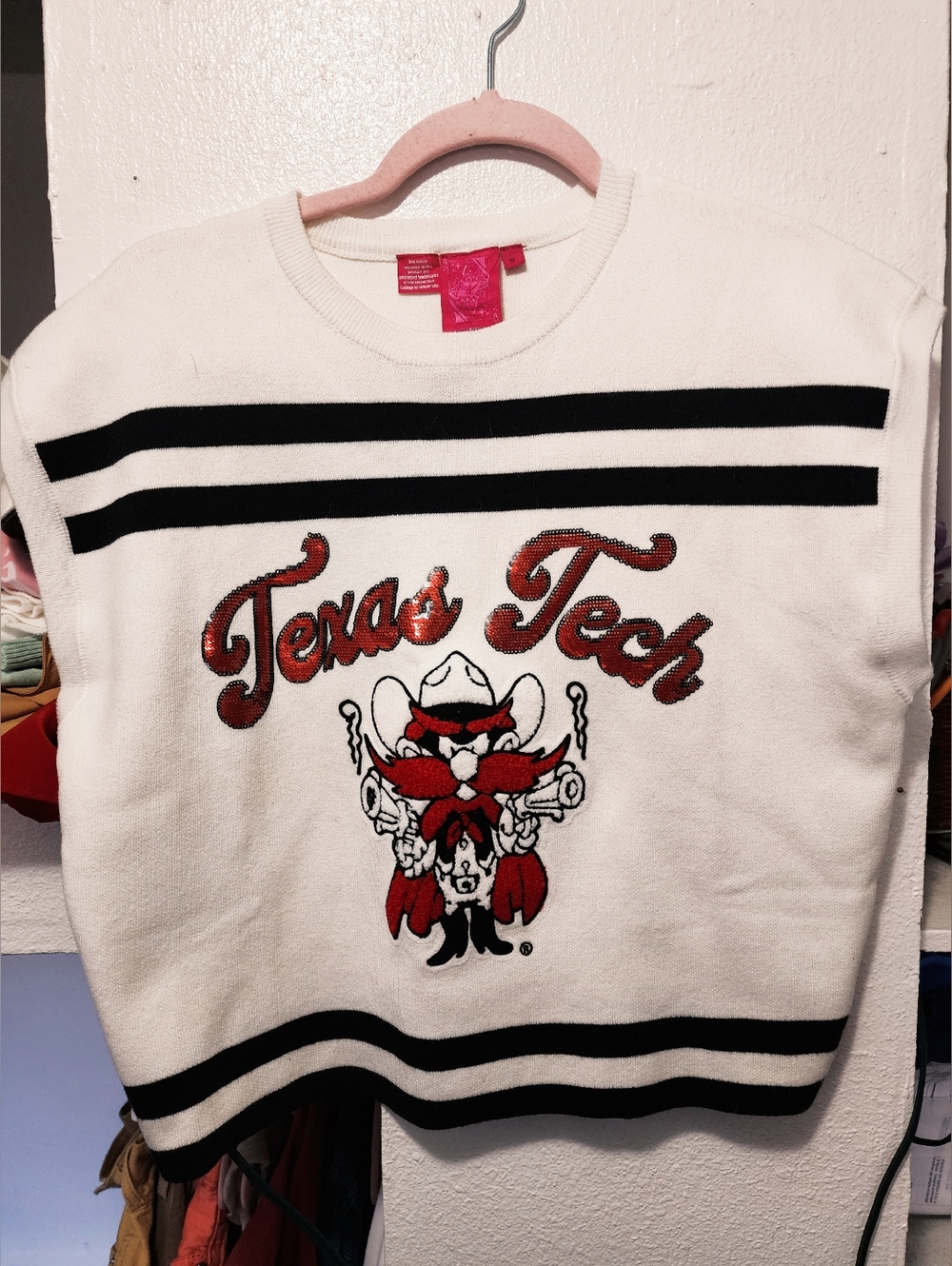 "QUEEN OF SPARKLES" WOMEN'S KNIT TOP - WHITE JERSEY